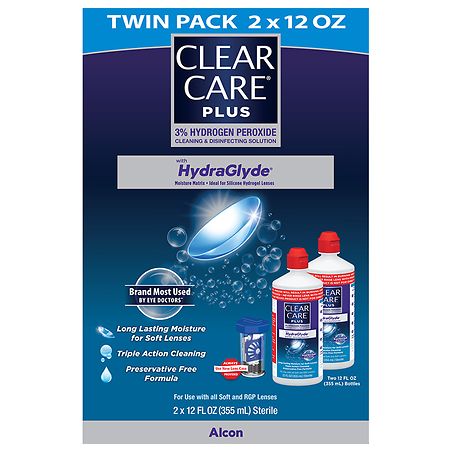 Clear Care Plus Cleaning & Disinfecting Solution with HydraGlyde