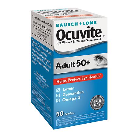Ocuvite Adult 50+ Lutein & Omega 3 Eye Vitamin & Mineral Supplement Softgels